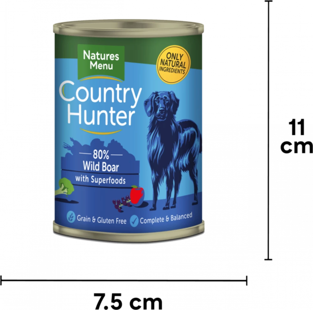Country Hunter Cans  Wild Boar with Superfoods For Adult Dogs
