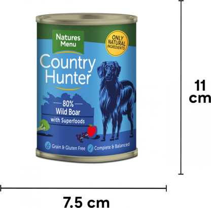 Country Hunter Cans  Wild Boar with Superfoods For Adult Dogs