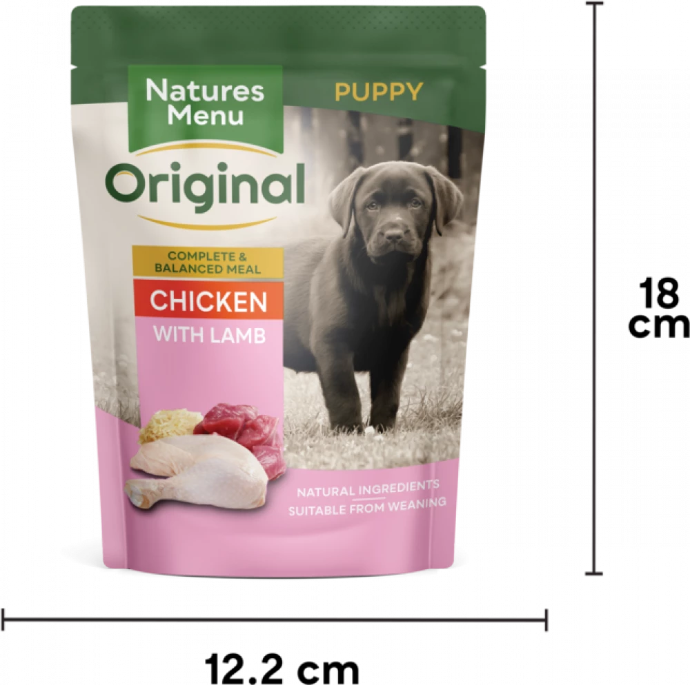 Natures Menu Dog Pouches  Junior Chicken with Lamb For Puppies