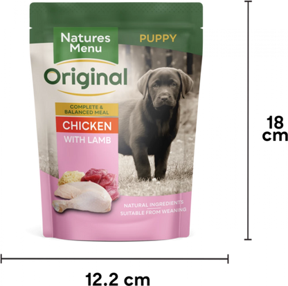 Natures Menu Dog Pouches  Junior Chicken with Lamb For Puppies