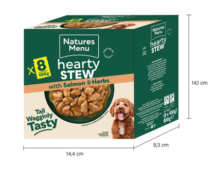 Natures Menu Dog Pouches  Hearty Stews Salmon For Adult Dogs