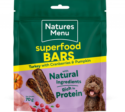 Country Hunter Superfood Bars  Turkey with Cranberries & Pumpkin For Adult Dogs