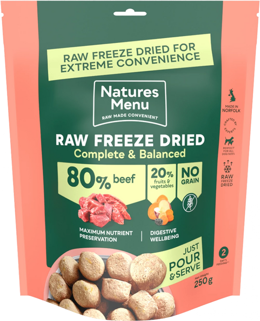Complete Freeze Dried Food  80/20 BEEF For Adult Dogs