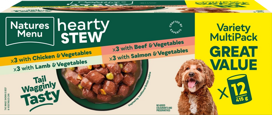 Natures Menu Cans  Hearty Stews Multipack x12 For Adult Dogs