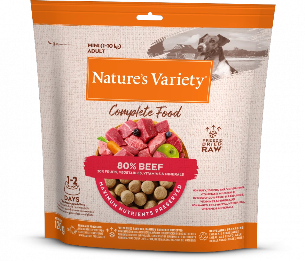 Complete Freeze Dried Food  Beef For Adult Dogs