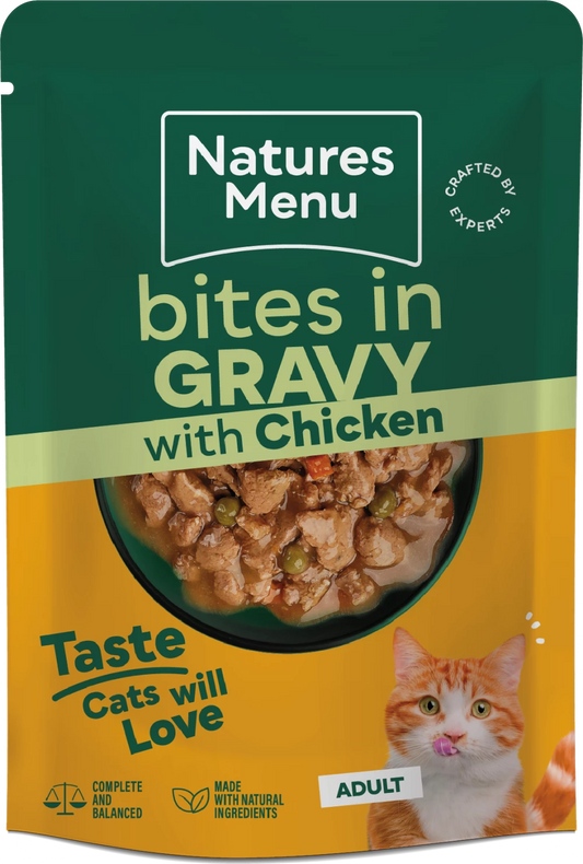 Bites in Gravy  Chicken For Adult Cats