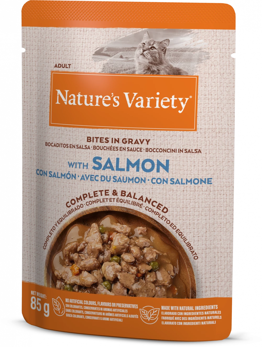 Bites in Gravy  Salmon For Adult Cats