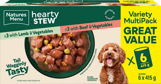 Natures Menu Cans  Hearty Stews Multipack x6 For Adult Dogs