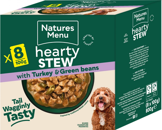 Natures Menu Dog Pouches  Hearty Stews Turkey For Adult Dogs