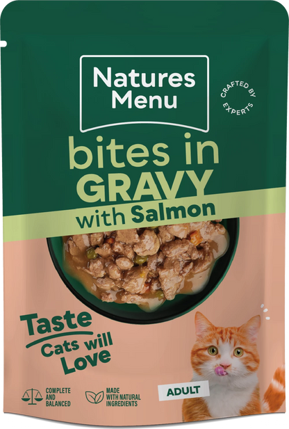 Bites in Gravy  Salmon For Adult Cats