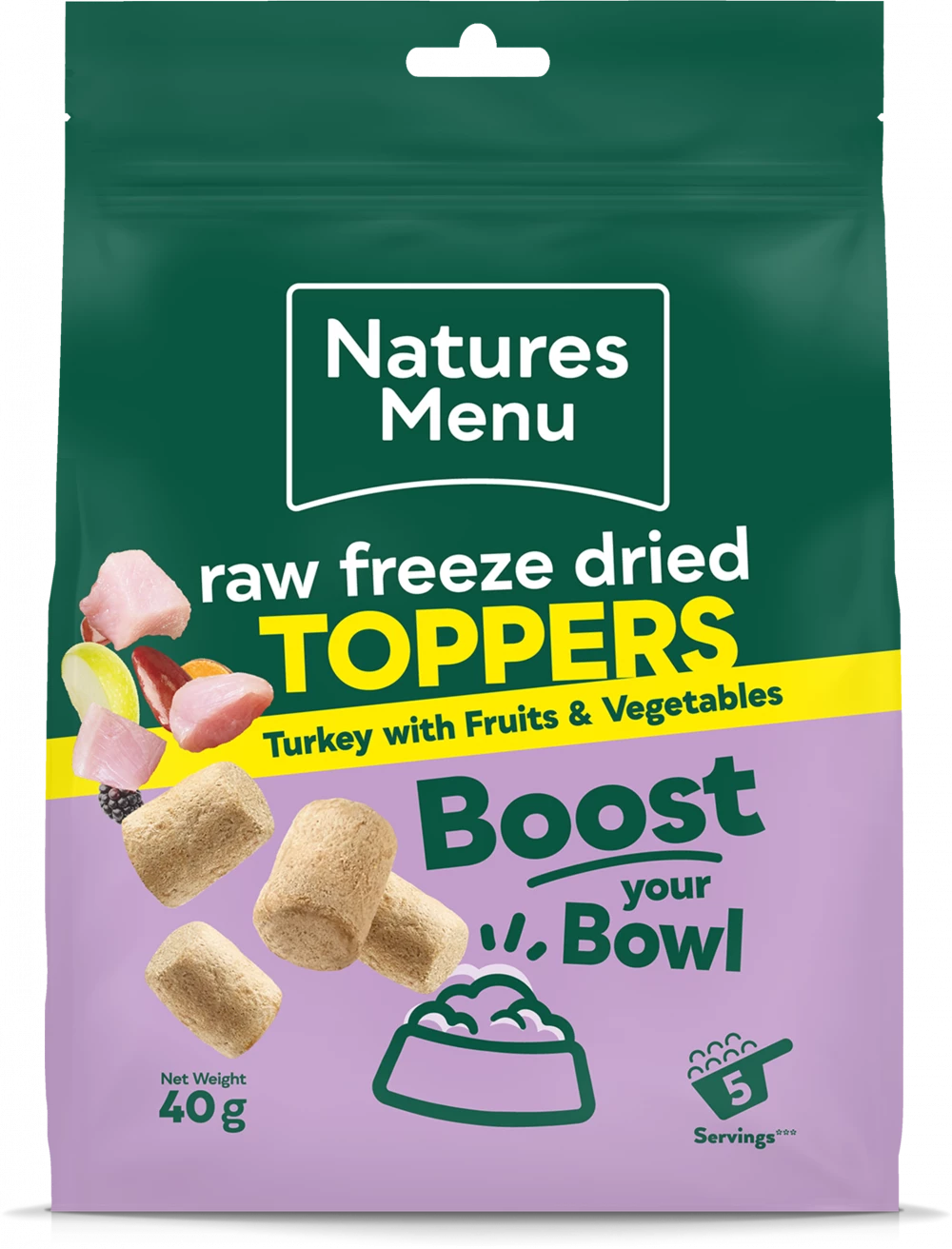Complete Freeze Dried Food  Turkey Toppers For Adult Dogs