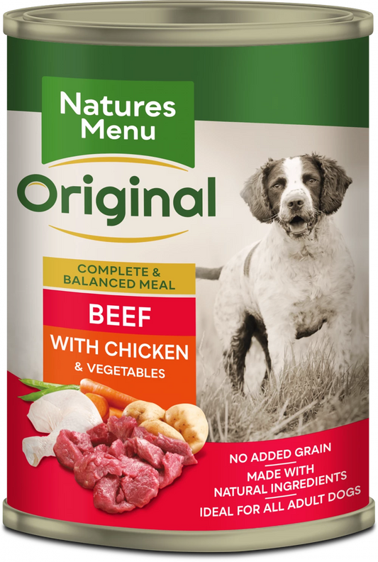 Natures Menu Cans  Beef with Chicken For Adult Dogs