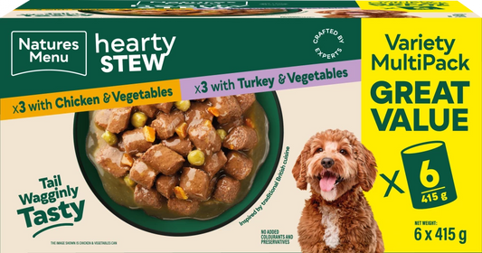Natures Menu Cans  Hearty Stews Multipack x6 For Adult Dogs