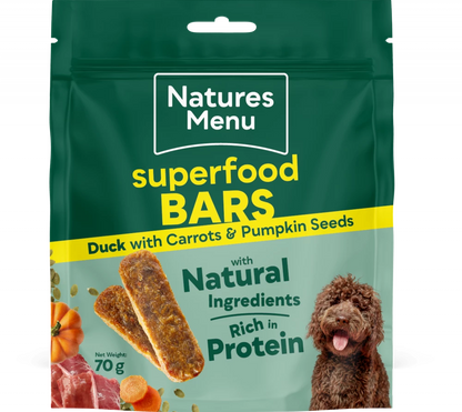 Country Hunter Superfood Bars  Duck with Carrot & Pumpkin Seeds For Adult Dogs