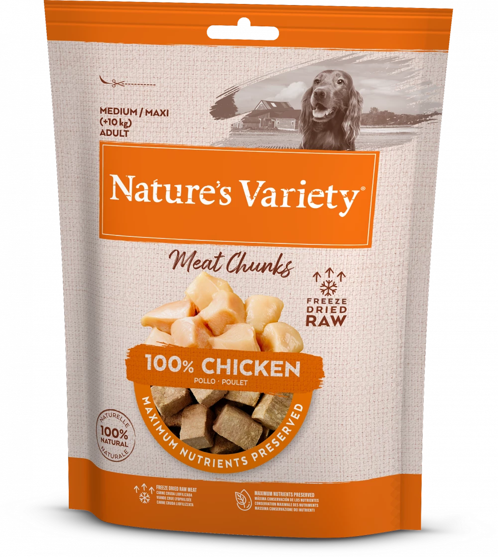 Freeze Dried Meat Chunks  100% Chicken Chunks For Adult Dogs