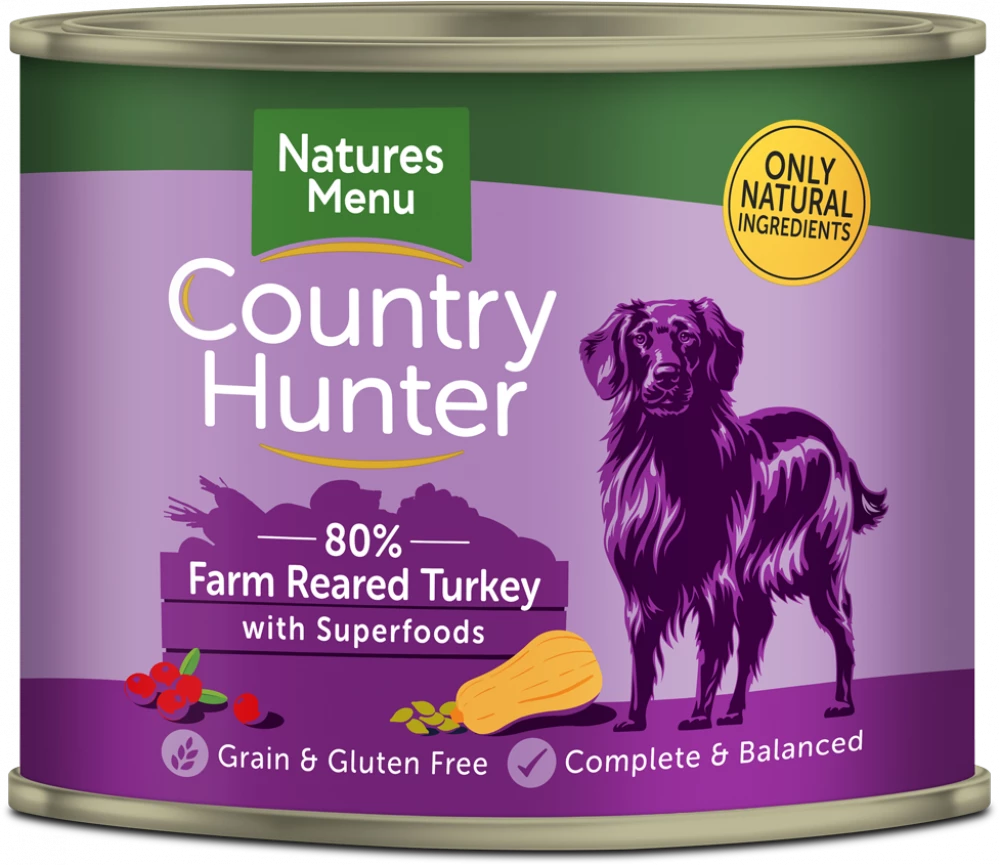 Country Hunter Cans  Farm Reared Turkey with Superfoods For Adult Dogs