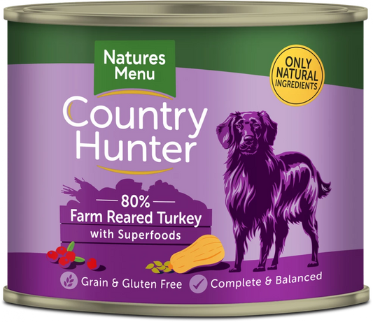 Country Hunter Cans  Farm Reared Turkey with Superfoods For Adult Dogs