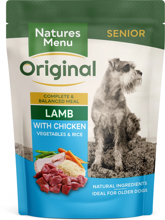 Natures Menu Dog Pouches  Senior Lamb with Chicken For Dogs