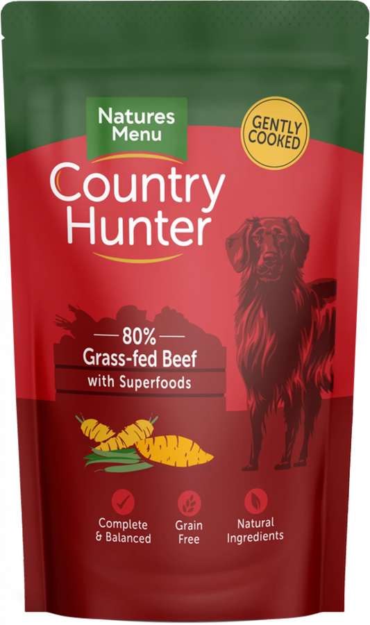 Country Hunter Dog Pouches  Grass Grazed Beef For Adult Dogs