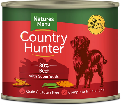 Country Hunter Cans  Beef with Superfoods For Adult Dogs