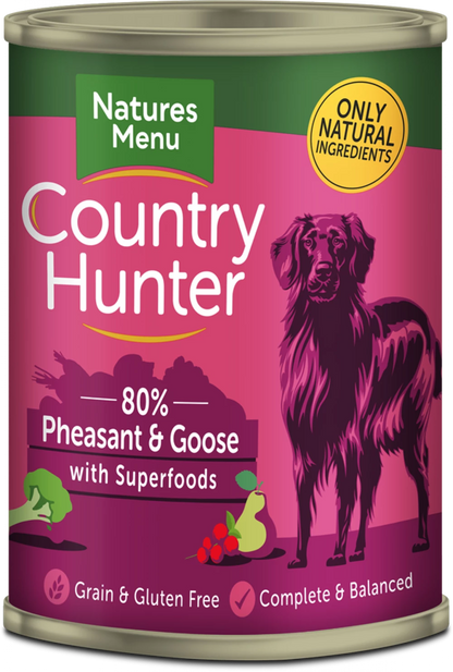 Country Hunter Cans  Pheasant and Goose with Superfoods For Adult Dogs