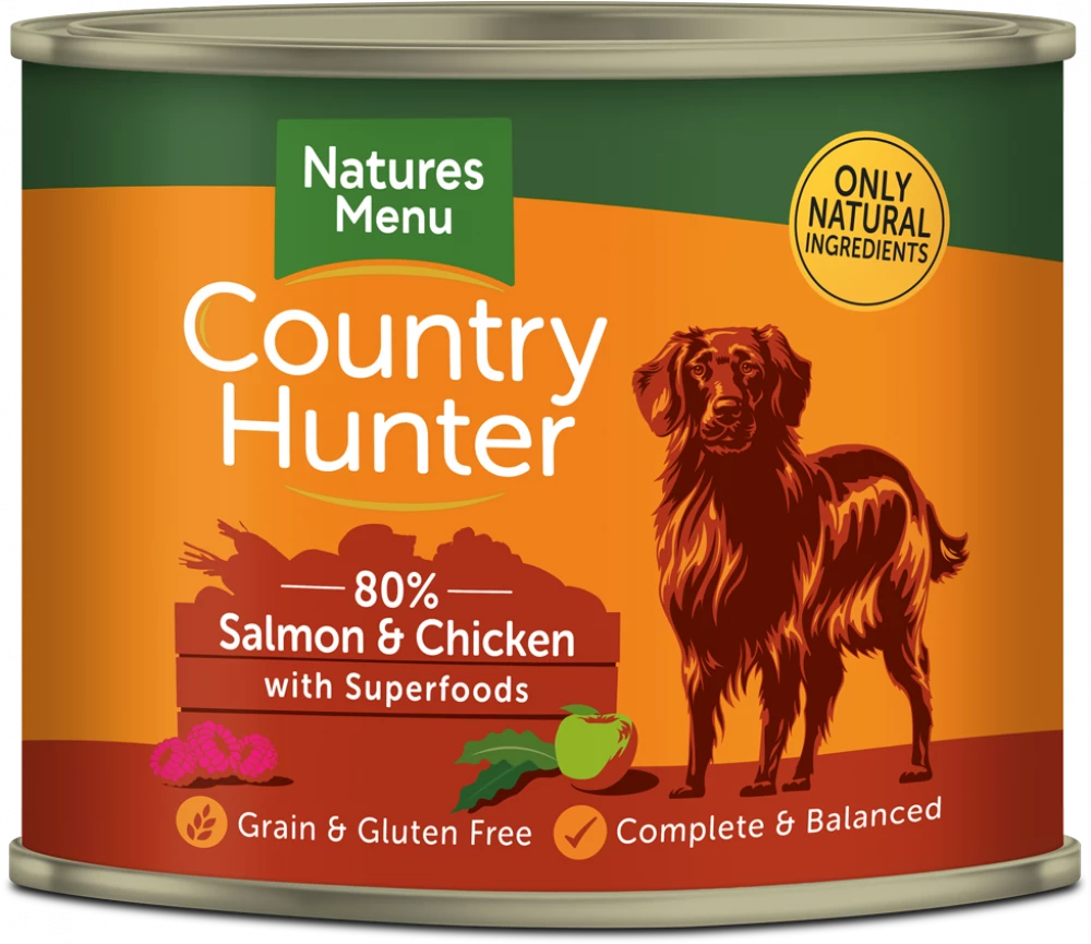 Country Hunter Cans  Salmon and Chicken with Superfoods For Adult Dogs