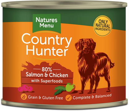 Country Hunter Cans  Salmon and Chicken with Superfoods For Adult Dogs