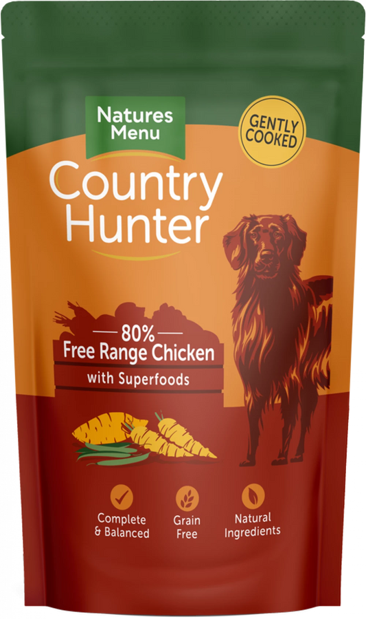 Country Hunter Dog Pouches  Free Range Chicken For Adult Dogs