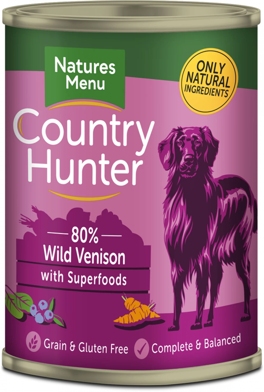 Country Hunter Cans  Wild Venison with Superfood cans For Adult Dogs