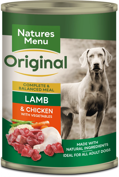 Natures Menu Cans  Lamb with Chicken For Adult Dogs